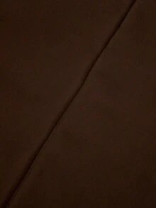 Sweetra 女士直筒宽松阔腿褶皱长裤，适合工作和通勤，春夏季 - 咖啡棕 - 查看 3
