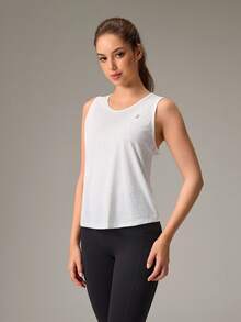 OutZeal 女款戶外挖背無袖背心 T-shirt，適合徒步、露營、跑步 - 白色 - 查看 6