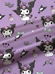 HELLO KITTY AND FRIENDS | SHEIN 女童字母與卡通印花短袖洋裝 - 白色 - 查看 7