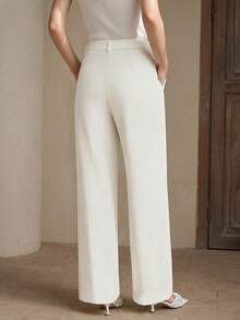 Anewsta Spring/Summer New Elegant Fashion Party Date Holiday Outing Wedding Floral Sequin Embroidery Women's Long Pants - White - View 5
