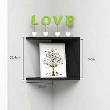 Corner Wall-Mounted Storage Rack, 5-Tier Corner Bookshelf, Floating Display Shelf, Suitable For Home, Living Room, Bedroom, Office, Bathroom And Small Space Decoration - White - View 10