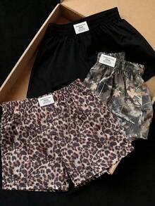 SHEIN EZwear 大尺碼女款牛仔休閒百搭日常出遊短褲 - 深灰色 - 查看 3