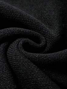 GlowEve CURVE Plus Size Elegant Fitted Pearl Button Round Neck Long Sleeve Cardigan Women Fall Winter Sweater Autumn Outfit - Black - View 3