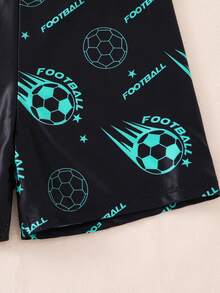 SHEIN Casual Versatile Spherical Pattern Swim Trunks For Boys (Large) - Multicolor - View 4