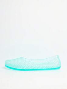 MUSERA Slip On Jelly Ballet Flats Spring Summer Holiday Ibizia Festival Tropic Vacation Bad Timing Fall Shoes - Green - View 4