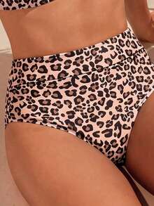 Swim Mod 2026 Spring/Summer New Sexy Leopard Print Bikini Set, Halter Neck Two Pieces Swimwear - Multicolor - View 5