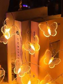 1PC Magical Butterfly LED String Light - 96 LEDs, USB, Copper Wire Fairy Lights For Room, Bedroom, Christmas, Wedding, Party, Dorm, Patio Decor (No Remote, No Battery) - polychromatic light - View 16