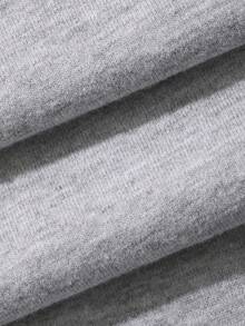 DAZY Solid Color Loose Cropped Pants Elastic Waist Casual Vacation Summer Women's Sweatpants School - Grey - View 9