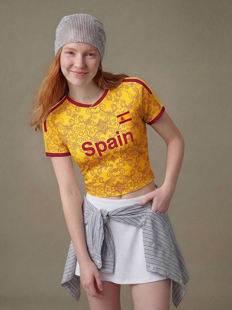 Elnivra 2026 Football World Cup Spain Soccer Jersey Style Women's