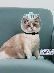 Cat Grooming Helmet & Anti-Bite Hood, Full Face Space Cat Cone For Bathing, Nail Trimming & Vet Visits, Prevent Scratching & Licking (Do Not Buy Small For Cats Under 2.5kg) - Multicolor - View 1