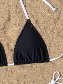 Swim Basics Conjunto de Bikini con Lazos Casual de Playa - Multicolor - Ver 5