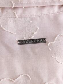 AXEPEAK 多尺寸時尚街頭風翻領短袖寬鬆版型男士襯衫 - 粉色 - 查看 6