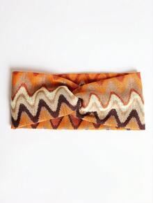 MUSERA Crochet Twist Headband Spring Summer Vacation Cute Holiday Accessory Tropic Heat
1 Piece Fashionable Retro Wavy Special-Shaped Striped Color - Orange - View 3