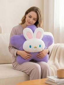 POKOJA LAND 1 Stück süßes Hase Stern Plüschkissen (Blau/Lila/Rosa). Heilendes sternförmiges Kissen mit Hasenohren. Dekorative Dekoration für Schlafzimmer & Sofa. Durchdachtes Geschenk für Tierliebhaber & Freunde. - Verschiedenfarbig - Übersicht 9