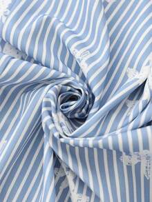 Pariaura Women's Vacation Casual Boho Blue And White Stripe Dress Summer - Blue - View 5
