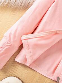 SHEIN 少女休閒百搭純色夾克 - 彩色 - 查看 5