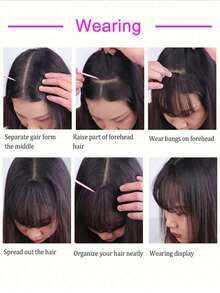 French Bangs Human Hair Air Bangs With Sideburns Brown Color Bangs Clip In Hair Extensions Beginner Friendly - S2 - View 6