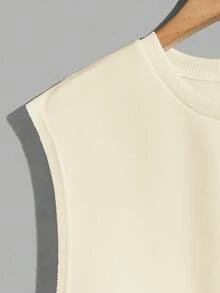 SWAVVY Camiseta Sin Mangas Informal Con Cuello Redondo Y Estampado De Corazones De Verano Para Hombre - Naranja Quemada - Ver 4
