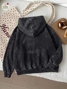 Attitoon Hoodie Grafis Punk Tengkorak Gothic Hitam Y2K - Rock, Festival Musim Panas, Musim Gugur - MultiWarna - View 2