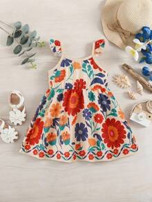 Travachic KIDS Travachic KIDS 女婴休闲可爱甜美碎花无袖松紧腰连衣裙 - 彩色 - 查看 2