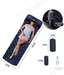 Portable Sleeping Mat, Outdoor Camping Air Mattress With Pillow, Ultra-Light Folding Air Mattress For Outdoor Hiking - Multicolor - View 8