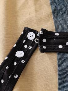 SHEIN Atasan Polkadot Tanpa Punggung untuk Remaja Putri, Desain Leher Persegi dan Tanpa Punggung, Elastisitas Tinggi, Pas Badan, Modis, Serbaguna untuk Berbagai Kesempatan seperti Liburan, Pakaian Sehari-hari, dan Olahraga, Item Segar dan Serbaguna yang Penting untuk Musim Panas - Hitam dan Putih - View 5