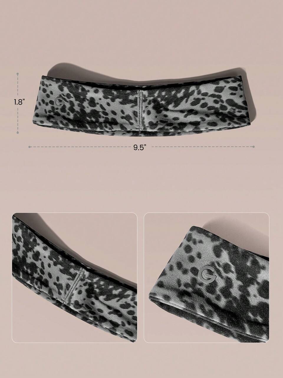 FeatherFit™ Warm-Up Sweat-Wicking Stretchy Non-Slip Grips Headband Yoga Pilates Gym Workout Training Daily Active Wear
