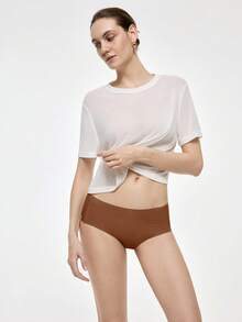 Bralution 5pcs/Pack Comfortable Breathable Soft Seamless Solid Color Panties - Multicolor - View 6