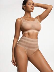 SHAPORA Conjunto De Corsé Moldeador De Cuerpo Transpirable Para Mujer - Albaricoque - View 3