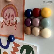 2/8/10/12pcs Colorful Round Glossy Fridge Magnets - Charming Decorative Magnets For Kitchen, Office Whiteboard, Storage Cabinet And Dishwasher - Ideal For Home Decor And Mother's Day Gift, Refrigerator Magnets - multicolor - View 3