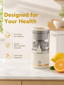 Exprimidor eléctrico portátil recargable automático para cítricos y naranjas para zumo de fruta fresca - Multicolor - Ver 3