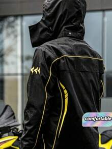 Motorcycle Rain Suit In Roll Pack, High Waterproof Motorcycle Rainwear, Rain Jacket & Pants Set With Matching Rain Gloves, Premium Spring Riding Rain Gear, Ideal Travel Companion Gift, Must-Have Cycling Accessory - multicolor - View 1