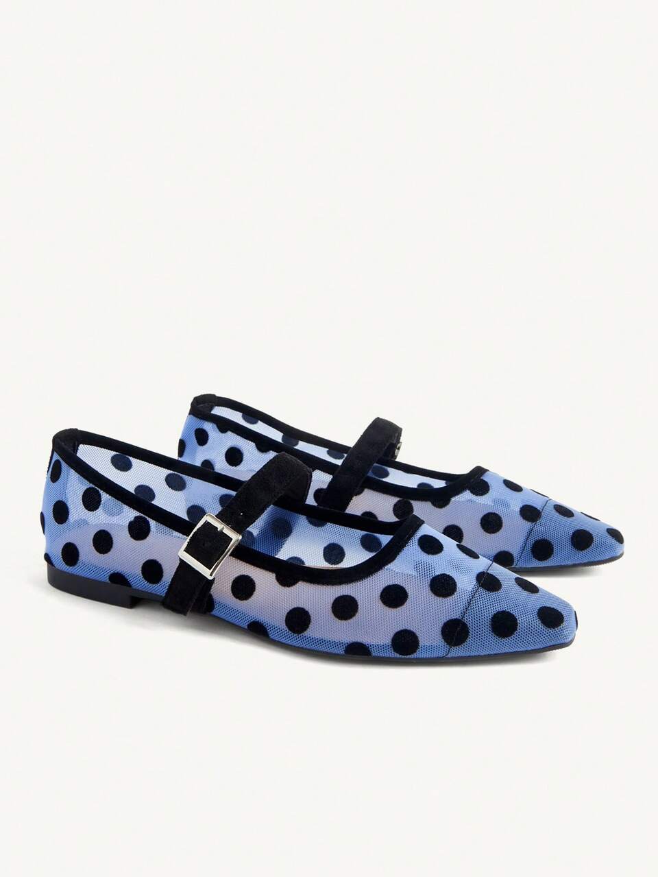 CUCCOO CHICEST Women's Shoes Spring And Summer New Big Wave Points, Buckle Design, Low Vamp Square Toe, Comfortable And Simple Holiday Women's Flats, Essential For Commuting, Casual And Versatile, Party Afternoon Tea Holiday Gifts