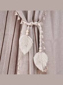 1pc/Set Of Bohemian-Style Curtain Straps, Hand-Woven Colorful Leaf Curtain Decorative Buckles, Curtain Binding Ropes, Home Soft Decoration Hanging Ornaments, Wedding Decor - 1PC - View 16