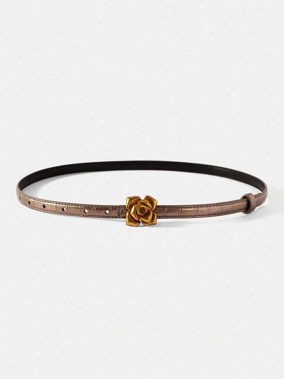 MOTF PRE ROSE GOLD ROSE BUTTON HEAD BUCKLE BELT