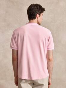 Courvante Men Solid Polo Shirt - Pink - View 3