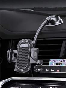 Giá đỡ điện thoại gắn kính chắn gió ô tô đa năng, tay đỡ dài linh hoạt, xoay 360 độ, tương thích với iPhone và Android, chắc chắn, ổn định, giúp rảnh tay khi lái xe. Phụ kiện ô tô hoàn hảo, quà tặng sinh nhật cho gia đình, bạn bè, người lái xe cần thiết. - màu đen - Xem 1