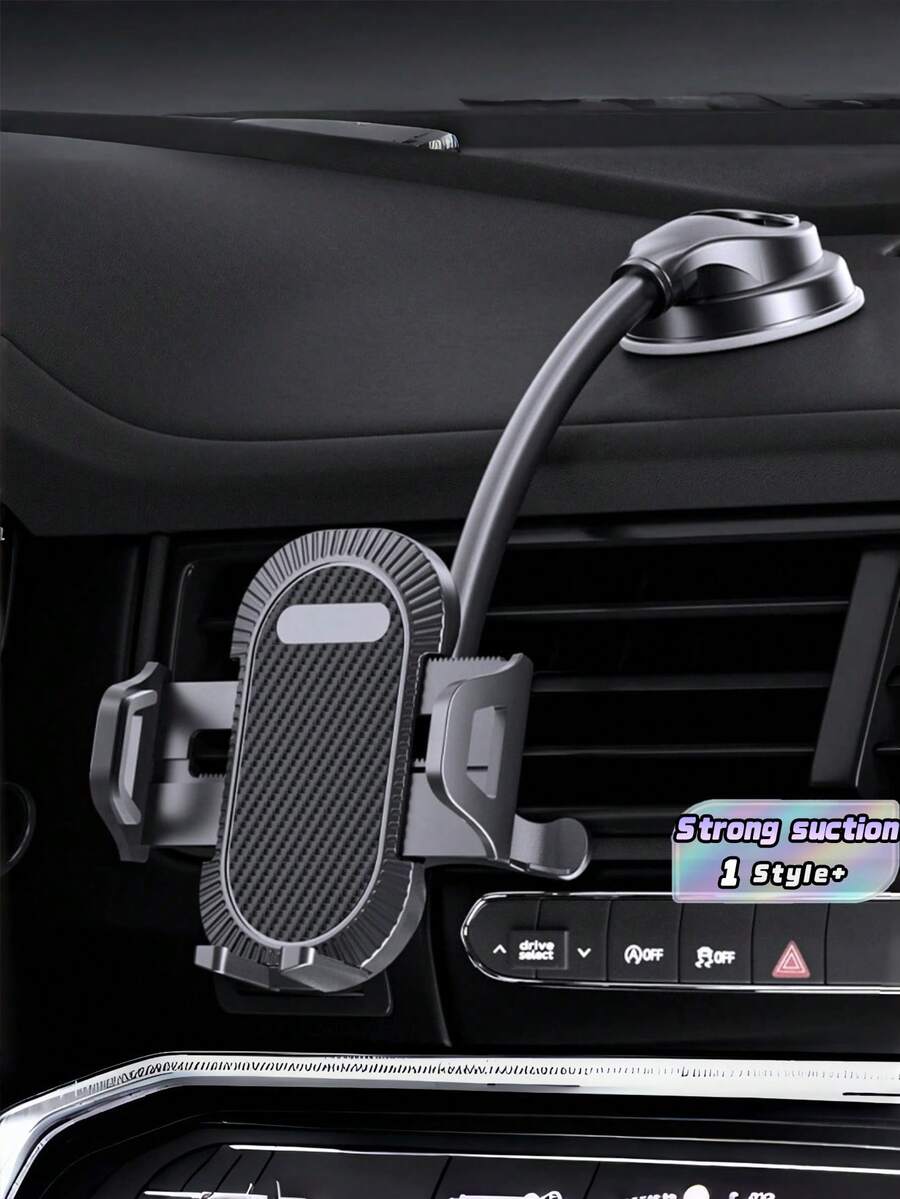 Giá đỡ điện thoại gắn kính chắn gió ô tô đa năng, tay đỡ dài linh hoạt, xoay 360 độ, tương thích với iPhone và Android, chắc chắn, ổn định, giúp rảnh tay khi lái xe. Phụ kiện ô tô hoàn hảo, quà tặng sinh nhật cho gia đình, bạn bè, người lái xe cần thiết. - màu đen - Xem 1