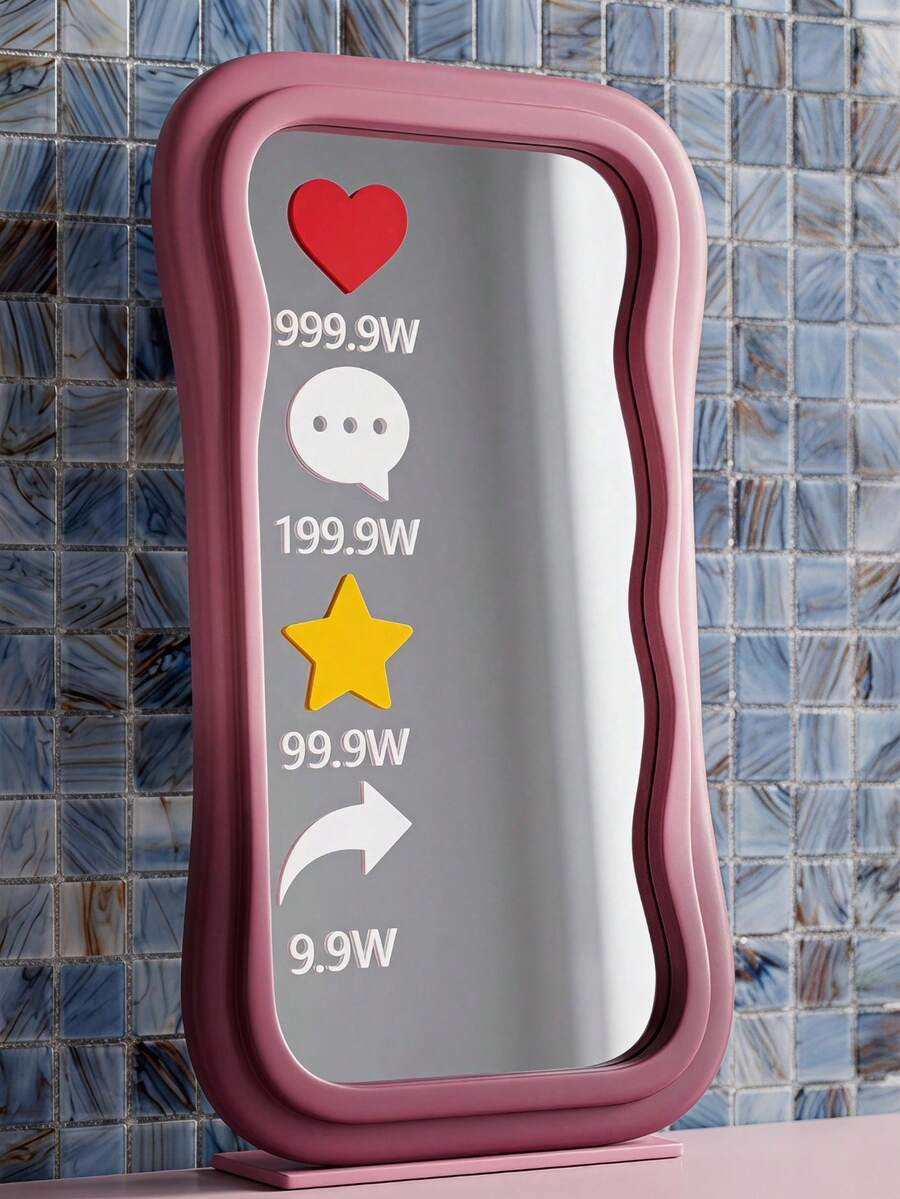 Joivida 2 piezas de pegatinas decorativas de acrílico inspiradas en redes sociales, diseño divertido de Like, Comentario, Estrella y Compartir, calcomanía impermeable y removible para espejo, puerta, refrigerador, coche, parabrisas trasero y oficina - Multicolor - Ver 1