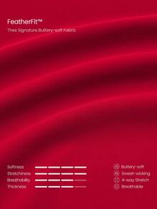 GLOWMODE FeatherFit™ 運動愛好者奶油般柔軟吸汗掛脖式肩帶設計可拆式胸墊雙色運動內衣 瑜伽 皮拉提斯 健身房 - 紅色 - 查看 5