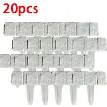 Set Of 20, Easy-To-Install Gray Stone-Patterned Plastic Garden Edging - Decorative Edging For Patios, Lawns, And Balconies, Perfect For Flower Beds And Landscape Borders - A - View 19