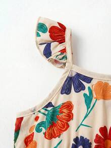 Travachic KIDS Travachic KIDS 女婴休闲可爱甜美碎花无袖松紧腰连衣裙 - 彩色 - 查看 3