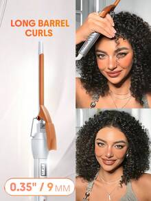 SHEGLAM HAIR It-Curl Curling Iron, 9mm | 3/8 inci, Alat Pengeriting Rambut Kecil, Alat Pengeriting Rambut untuk Hasil Keriting Rapat, Layar LED & 8 Pengaturan Suhu, Pemanasan Cepat & Tanpa Menunggu, Perawatan Rambut Tanpa Merusak Rambut, Desain Anti-Rambut Tersangkut, Mati Otomatis, Cocok untuk Semua Jenis Rambut - Steker Tipe AS A (110-127V) - View 1
