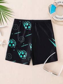 SHEIN Casual Versatile Spherical Pattern Swim Trunks For Boys (Large) - Multicolor - View 2