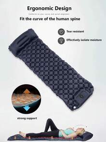 1-Piece Space-Saving Foldable Camping Air Mattress - Inflatable Sleeping Pad For Backpacking, Hiking & Travel, Puncture-Resistant & Easy Setup, Ultralight Gear For Solo Adventurers - A - View 8