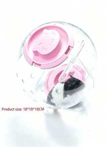 18cm Transparent Breathable Hamster Running Exercise Ball, Easy Clean Stress Relief Toy For Dwarf Hamsters, Gerbils & Small Pets - Multicolor - View 6