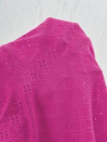 SHEIN Clasi 大尺碼女款純色圓領休閒百搭日常穿著上衣 - 西瓜粉 - 查看 4