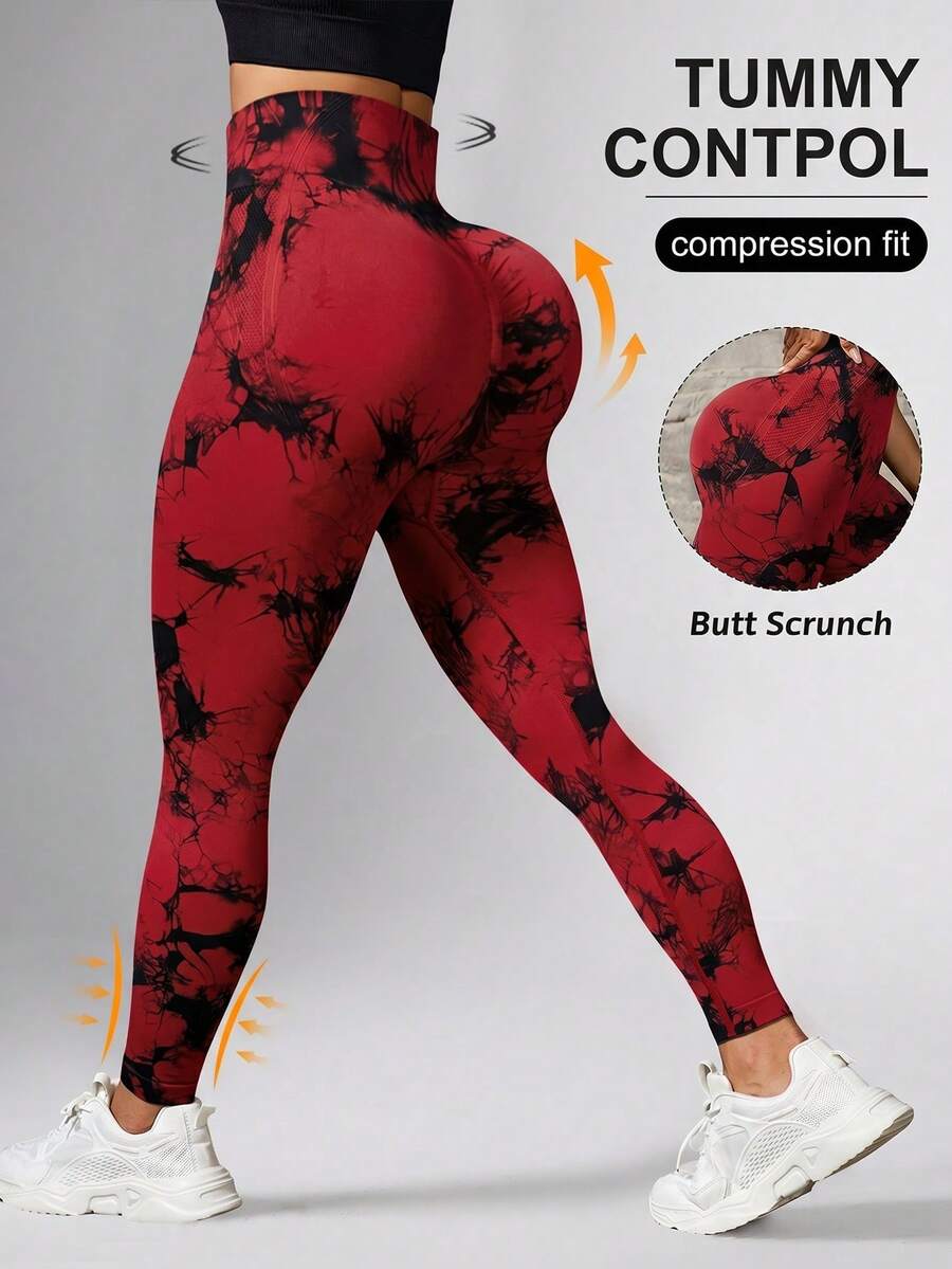 SHEIN Core Rhythm 女款高腰拼色休閒百搭日常穿著運動緊身內搭褲