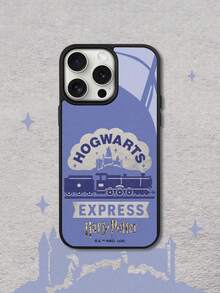 HARRY POTTER X SHEIN Fashion Harry Potter Magic Castle Express Train Phone Case, Retro Vintage Cloud Star Element Shockproof Anti-Drop Protective Cover Compatible With IPhone 13/14/15/15Pro/16/16Pro/17Pro - Multicolor - View 3