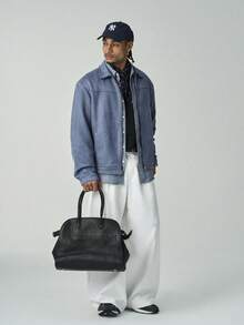 ÉpureWay Men's Long Sleeve Solid Color Zipper Jacket, Simple Casual Style For Daily Wear, For Fall - Dusty Blue - View 7